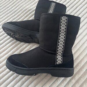 Uggs Suede Sherling Leather Cuff Boots - Brand New